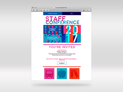 Staff conference EDM branding branding design colour digital edm marketing vector vision6