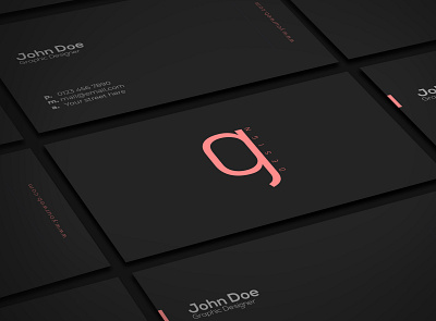 Black flat business card awesome black black and white branding branding design business card clean company corporate creative design nice stationery