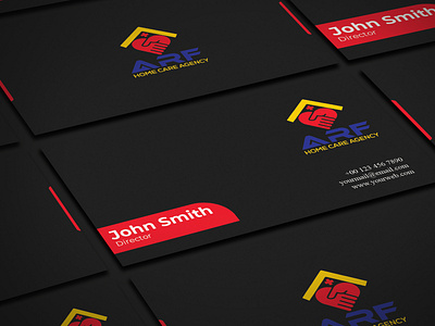Black and red Business card