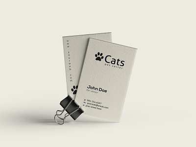 White minimalist business card awesome branding clean company corporate creative design nice typography