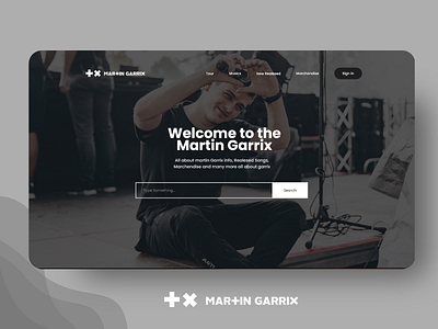 Martin Garrix reDesign Websites using Adobe XD