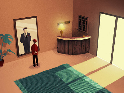 Dreamy Lobby Boy conceptual illustration design hotel illustrate illustrated illustration lobbyboy vector