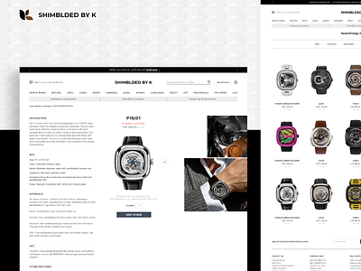 Watch E-commerce Web Design branding ecommerce nguyentrongkhoi sevenfriday shop shop online shop sale ui ux watch website wed design