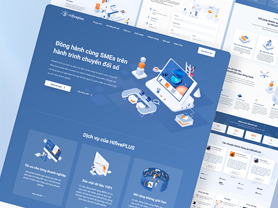 HifivePLUS Website Design Concept design graphic design hifiveplus illustration landing page logo nguyentrongkhoi technology ui ui ux web website wed design