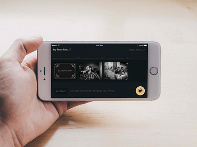 Silent Movie editor app UI app design instinctools mobile retro ui