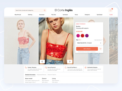 Fashion E-Commerce - Product Detail clothing clothing brand e commerce ecommerce fashion female homepage marketplace product product detail product page shop shopping store women