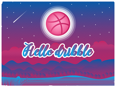 Hello Dribble art debut debutshot dribbble dribbleinvite hello illustration