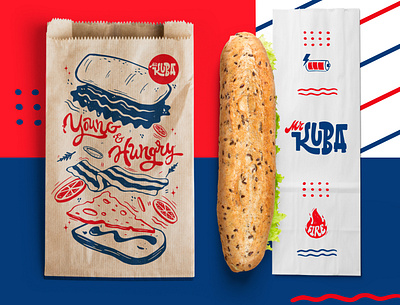 Mr. Kuba Sandwich bar branding design branding designer craft craftpaper fastfood food identity logo package design package mockup packagedesign packaging sandwich