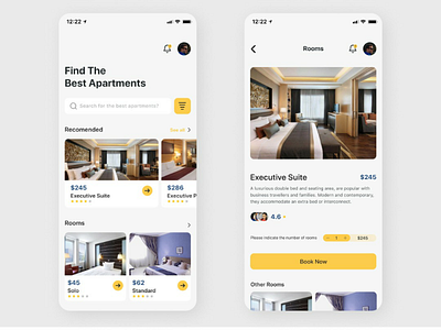 Hotel Booking App (ios) experience design ios mobile application product design ui ux