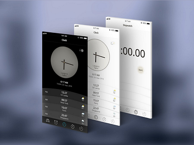 Clock App design clock app design ui ux