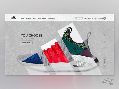 Adidas web page redesign