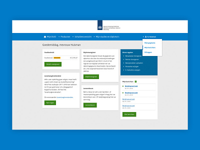 Webdesign 'Mijn DUO' webdesign