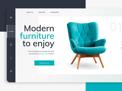 Modern Furniture chair design furniture modern shop store ui ux design web design