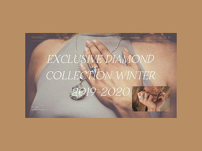 Scintilla diamonds & jewelry after effects animation concept design diamond ring diamonds exclusive interaction jewelry ui web design website