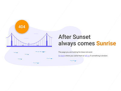 404 Page for Weather Desktop App 008 404 error page content dailyui illustration sunrise sunset ux weather app