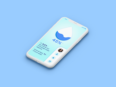 Countdown Timer for WaterApp 014 app design blue dailyui mobile app mockup ux water water app