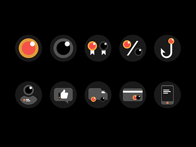 Icon set. Red&Black Caviar blackcaviar caviar highlights icon design icon set instagram stories redcaviar ui