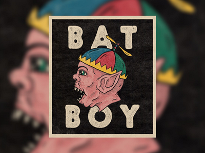 Bat Boy bat bat boy boy distressed illustration poster retro typography vintage