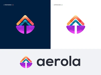 Aerola Logo Design || App Icon a letter logo abstract app app icon applogo apps arrow logo arrows creative gradient logodesign logodesignersclub logotype mordern ui ux