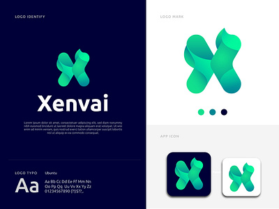 Xenvai Logo Design || X Letter Logo Design app applogo brand identity branding bussiness creative design gradient illustration lettermark logodesign logodesigner logodesignersclub logos mordern technology x logo