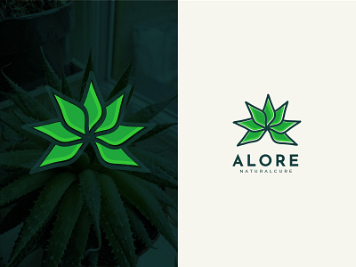 Alore Natural Cure Logo Design aloe vera branding branding design creative cure herbalist logodesignersclub natural natural cosmetics naturalistic skincare