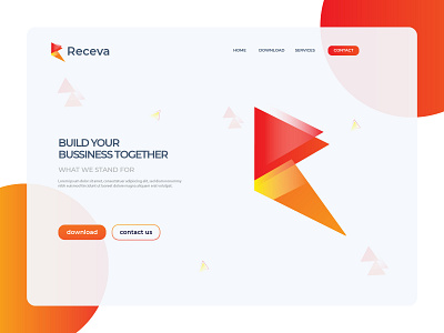 Receva landing page brand identity branding bussiness design landing page logo logodesign logodesignersclub logos redesign rumzzline website builder