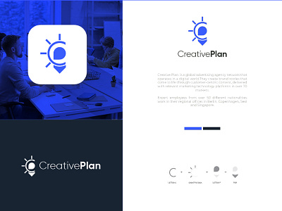 Creative Plan Logo Design agency logo applogo blue bussiness creative design digital logodesign logodesignersclub minimal plant