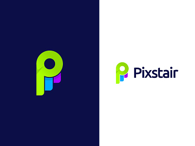 Pixstair Logo Design