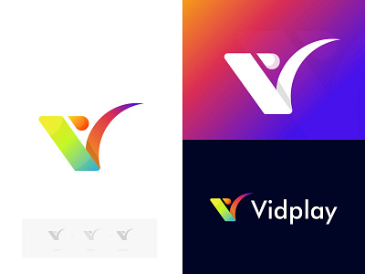 Vidplay Logo Design android app app icon applogo creative gradient iconic logo logodesign logodesignersclub logos logotype modern logo modernism player rumzline vector video icon video player vidmate