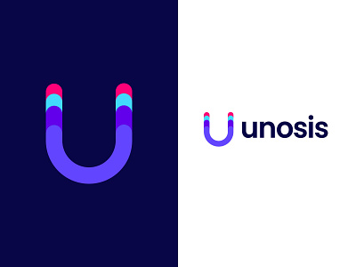 Unosis logo design applogo colorful creative flat icon icon design logodesign logodesignersclub logos logotype minimal modern modern logo reverse typeface typogaphy u letter logo u logo wordmark