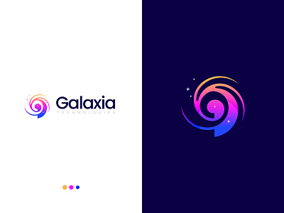Galaxia Logo Design abstract branding creative g letter logo galaxies gradient letter logo logo trends 2020 logodesignersclub logos logotype modern logo rumzzline tech techlogo technology