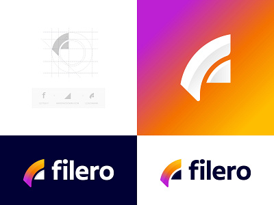 Filero logo design ahmedrumon applogo arrow colorful concept creative f letter logo file manager file sharing gradient logo icon icon design letter logo logodesignersclub logos logotype modern logo rumzzline typogaphy