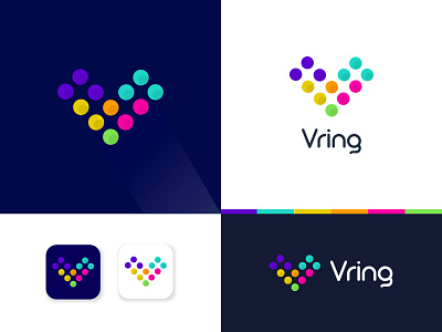 Modern V Letter Logo - Letter Mark - Free Calling App Vring