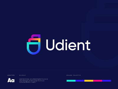 U Letter Logo - Digital learning logo - Udient Logo Design