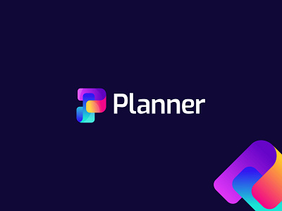 Modern P Letter Logo  - P Logo Vector - Planner Logo Design