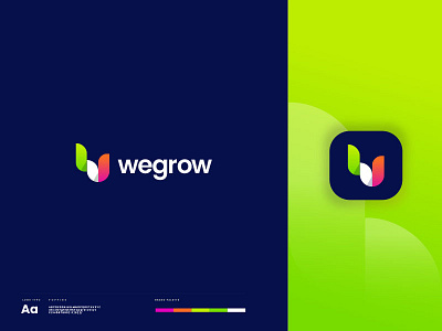 agricultural consultancy logo- modern agriculture logo - wegrow