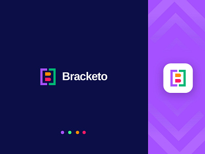 coding logo design  - code editor app icon -  Bracketo