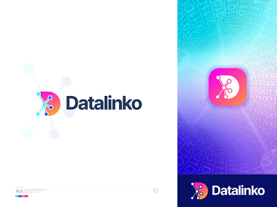 Data Logo - Data analysis - Tech  Company Logo - Datalinko