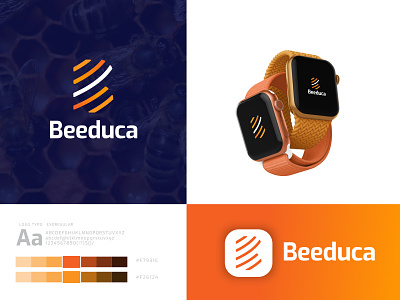 Modern bee logo - Bee branding logo - B letter logo -  Beeduaca