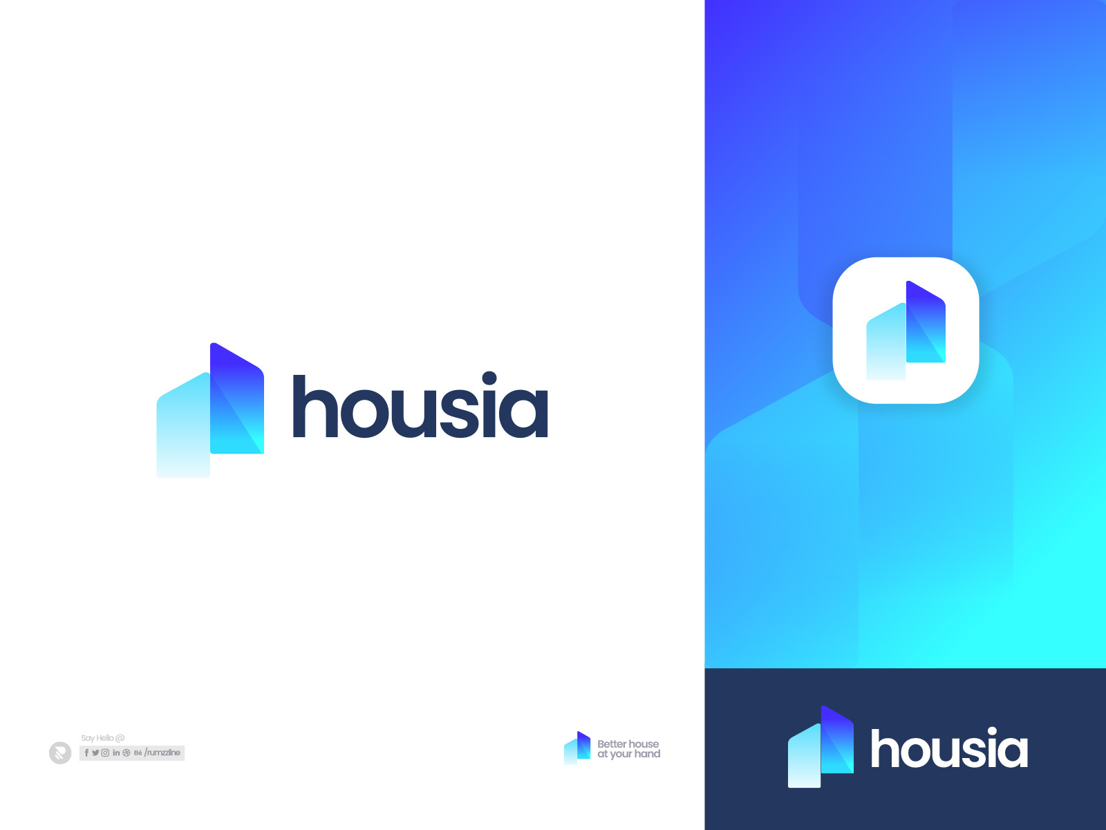 Real estate Branding house logo home for sale housia by Ahmed