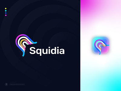 Octopus Branding - Squid Logo -  Abstract Mark