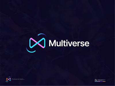 Flat minimalist logo - virtual reality - tech - metaverse