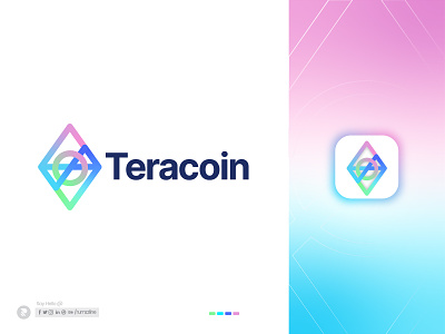 Teracoin - Crypto Currency Branding Concept blockchain brand identity coin crypto cryptocurrency currency logo logodesign modern logo monogram symbol t letter tech technology token