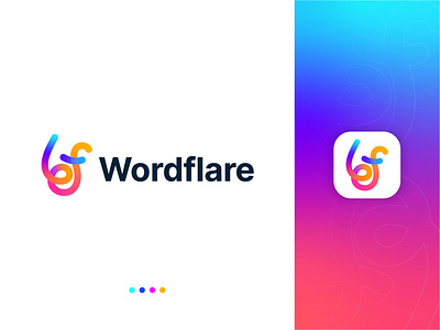 Wordflare - Content Writing - Tech Logo - AI Machine Logo