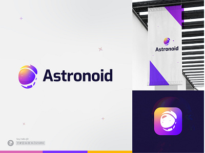 astronaut logo - spaceX - star conceptual logo for sale