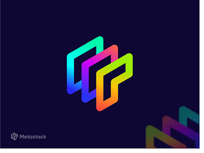 Metastack - Metaverse - NFT Logo - M Letter Logo