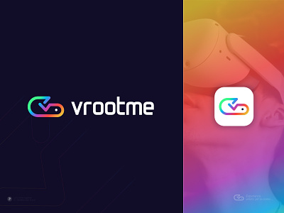 Virtual Reality Logo - V Tech Logo - VR Logo - Vrootme