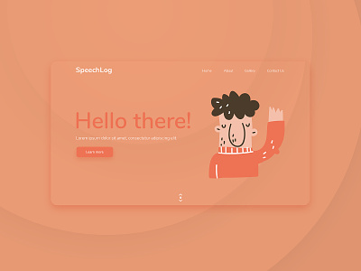 Speechlog Landing Page | UI Design design flat illustration landing page logo typography ui ux vector web design concept website design