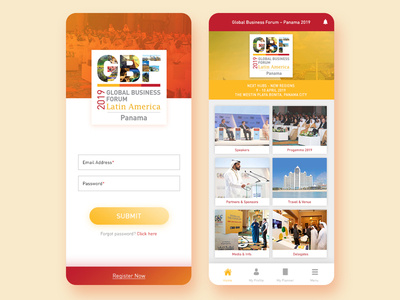UI/UX: GBF Latin America-Panama 2019 Mobile Design