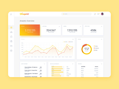 Dashboard - Shoppr dashboard design design concept desktop app ecommerce gradient online shopping product shop shoprrr ui user interface ux